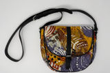 VERA BRADLEY Slim Saddle Bag Crossbody Purse Painted‎ Feathers Quilted Purple Photo 0