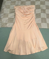 Abercrombie & Fitch peach strapless dress Modal Blend Collection size Medium Tal Photo 0