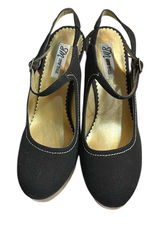 Steve Madden SM New York Black and Tan w/Contrast Cream Stitching Lydiaa Heels Photo 0
