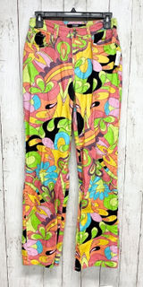 Jaded London Pants Women Size W26 Psychedelic Boyfriend Jeans Multicolor Retro‎ Photo 0