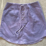 Forever 21 Lilac Purple Lace Up Skirt Size S Photo 0