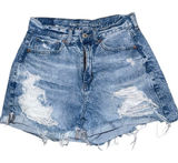 AE distressed denim jean mom shorts American Eagle outfitters size 4 light wash Photo 0