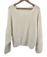 Abercrombie & Fitch Sweater Womens S/M Dolman Sleeve Cream Textured Knit EUC Photo 0