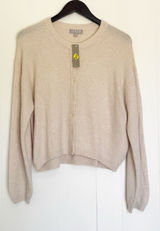 NWT J. CREW Supersoft Bubble Hem Cardigan in Heather Linen Small Photo 0