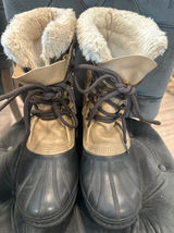 Sorel Women's Winter Snow Boots Tan Leather Waterproof Insulated Size 8 Photo 0