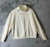 Varley Woods Sweat Sweatshirt Medium Ivory Cream Mock Neck Pullover‎ Athleisure Photo 0