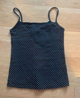 Navy Blue tank with white polka dots Photo 0
