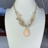 Multi layered faceted pastel stones with a teardrop peach decor boutique Photo 0
