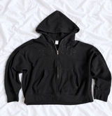 PINK Victoria’s Secret Black Full-Zip Hoodie – Size Large Photo 0