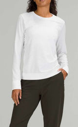 Lululemon | Swiftly Breathe Long Sleeve Athletic Top in White Photo 0