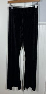 Natural Life Joplin Ribbed Velvet Flare Pants Women Medium Black NWOT Boho Retro Photo 0