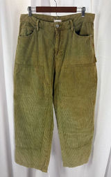 BDG Olive Green Corduroy Cargo Pants, Straight Leg, plus size 36 EUC Photo 0