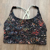 Lululemon Multicolor Speckled‎ Wildflower Strappy Sports Yoga Bra Sz 6 Photo 0