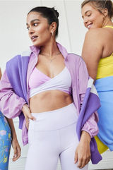 FABLETICS Light Purple Lilac Crossover Low Impact Sports Bra Size XL Photo 0