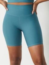 Abercrombie & Fitch YPB Teal Blue High Rise‎ Bike Shorts Photo 0