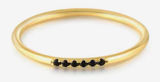 NEW Women's Dainty Gold Filled Black & Synthetic Diamond‎ Ring Size 7 Photo 0
