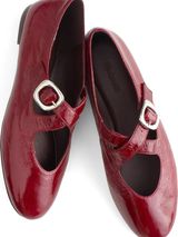 Madewell The Remy Criss Cross Mary Jane Flats in Wine Red- 8.5 Photo 0