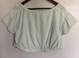 Free People We The Free Mineral Sea Crop Top‎ Mint Green Shimmer OB1901041 XS Photo 0