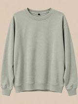 Banana Republic Women Sweatshirt XL Sage Green Clean Fleece Crew Neck Pullover Photo 0