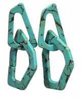 Blue Brown Western‎ Cowgirl Abstract Dangle Drop Earring Fashion Jewelry JB1-07 Photo 0