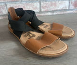 Sorel Ella Strappy Sandals Women’s 9 Tan Black Ankle Elastic Casual Summer Photo 0