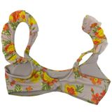Aerie Floral Printed Ruffle Scoop Bikini Top Boho Retro Size XS NWOT Photo 0