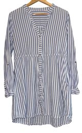 Abercrombie & Fitch Striped‎ Nautical Shirt Dress Women's LG Beach Resort Costal Photo 0