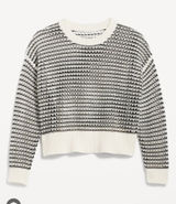 Old Navy Open Stich‎ Sweater Black And White Size Large Photo 0