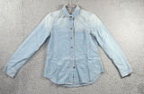 Madewell Denim Button Up Shirt Women XS Long Sleeve Casual Preppy Nautical Photo 0
