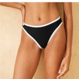 Shade & Shore Black Bikini Bottom with White Trim size XS new Photo 0