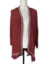 Artesia Embroidered Open Cardigan Kimono Swim Cover Up Size XL Lightweight Photo 0