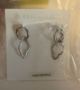 Kendra Scott Abbie Huggie Earrings Convertible Silver. Rhod Metal Photo 0