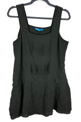 Nanette Lepore L'Amour Army Green Sleeveless Skater Apron‎ Lightweight Dress L Photo 0
