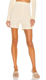 Amanda Uprichard Ariya Rib Knit‎ Biker Short in Pale Yellow Size XS Photo 0