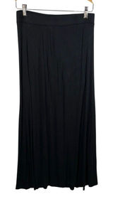 American Eagle Outfitters‎ Knit Black Maxi Skirt Women Small Lined Raw Edge Photo 0