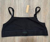 SKIMS Cotton Rib Bralette Onyx Black 2XL New With Tags‎ Adjustable Straps Scoop Photo 0