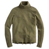 J Crew L Women's Turtleneck Green‎ Sweater in Supersoft Yarn Size Large AF023 Photo 0
