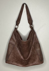 Alyssa Vegan Leather Satchel Shoulder Bag Mauve Photo 0