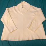 NWOT Zara White Cowl Neck Sweater with Ribbed Texture Photo 0