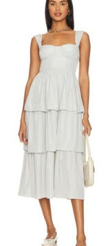 WEWOREWHAT Corset Ruffle Midi Dress Photo 0