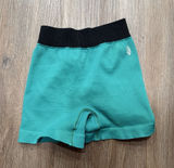 Free People women's‎ Ribbed Athletic Shorts Black Waistband & Green Body XS Photo 0