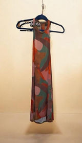 Women's PRETTYLITTLETHING Plus Maxi Dress Size 16 Brown Green Photo 0