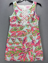 Lilly Pulitzer Dress Size 14 Rosie In The Vias Lace Detail Square Neck Shift Photo 0