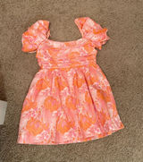 orange floral dress Photo 0