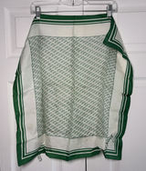 Avon Sportif Scarf Womens Green Logo Print Vintage Japan Size OS MCM Preppy Photo 0