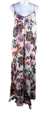 Patrons‎ of Peace Womens Floral Crinkle Rayon Maxi Dress Size Small Photo 0