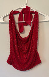 Red Windsor Halter Top Photo 0
