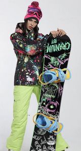 GSOU SNOW Paint Splatter Snowboarding Insulated Jacket Size XS Regular Fit NWOT Photo 0