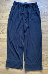 Club Room Fleece Pajama‎ Pants Men's M Navy Solid Drawstring Elastic Waist Photo 0