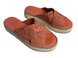 Franco Sarto Women's Orange Snakeskin Platform Sandals Size 8 Photo 0